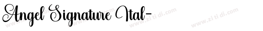 Angel Signature Ital字体转换